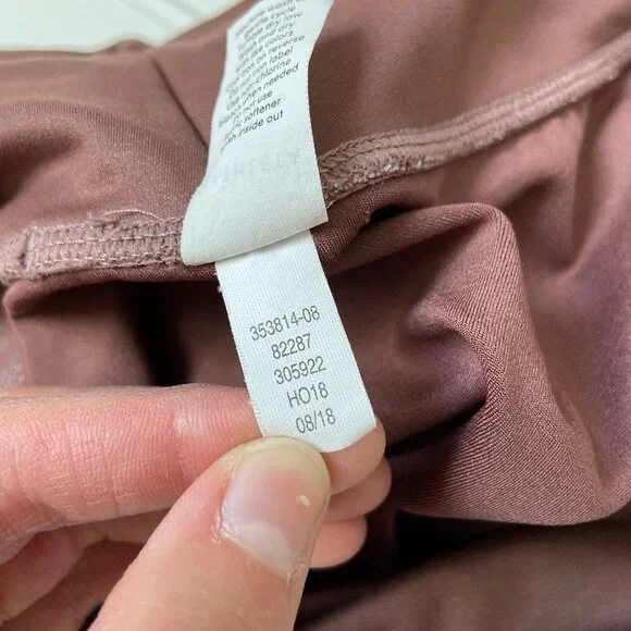 Athleta Elation Shimmer Tight Cinnamon Brown Pull On High Waist Leggings Small - Picture 9 of 9